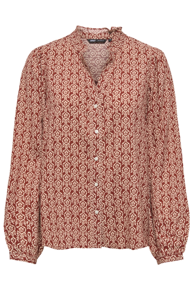 ONLRAYA L/S SHIRT WVN 15370803 Burnt Henna/MAYA BOHO